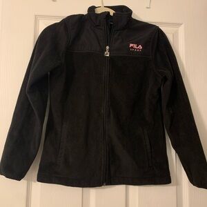 Fila Black Utility Jacket with Pink Logo
